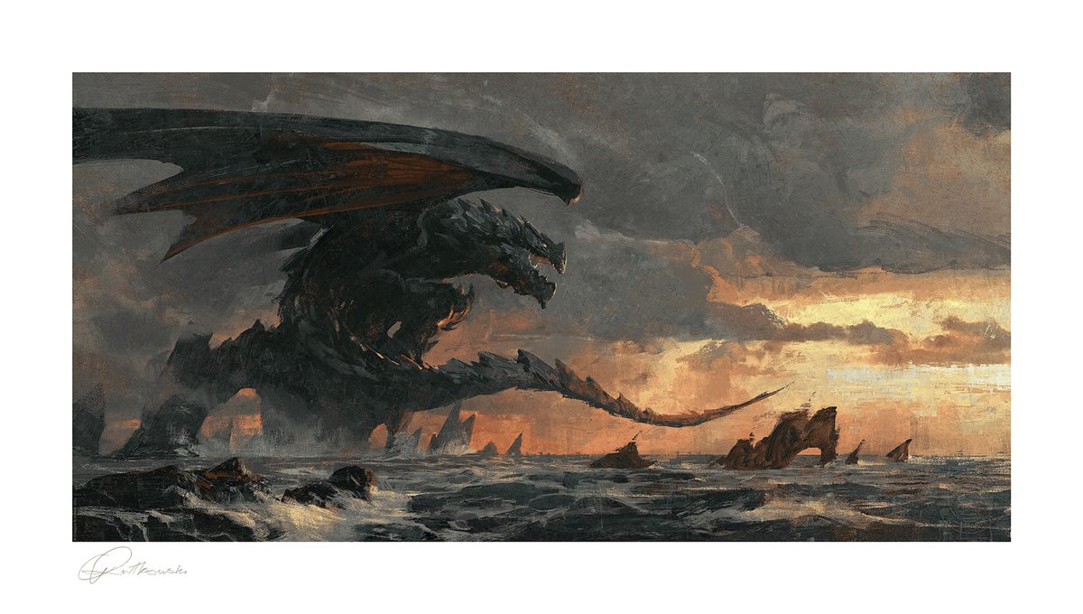 Before the Storm Greg Rutkowski Dragon Art Print