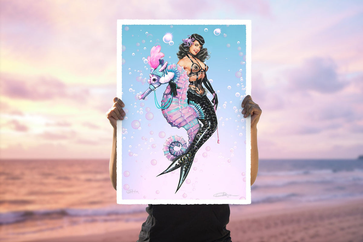 Bettie Page: Carousel Art Print