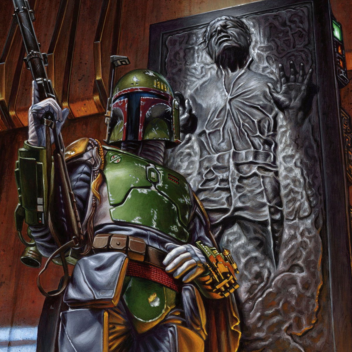 Boba Fett: The Bounty Star Wars Boba Fett Han Solo Art Print