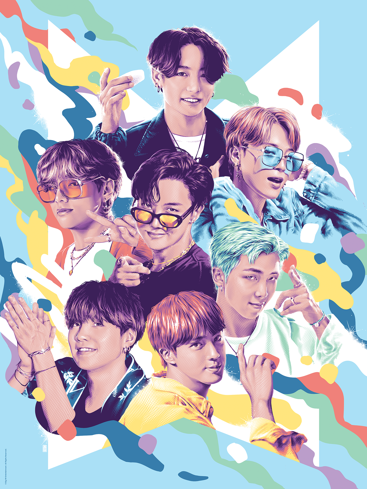 BTS: Dynamite Art Print