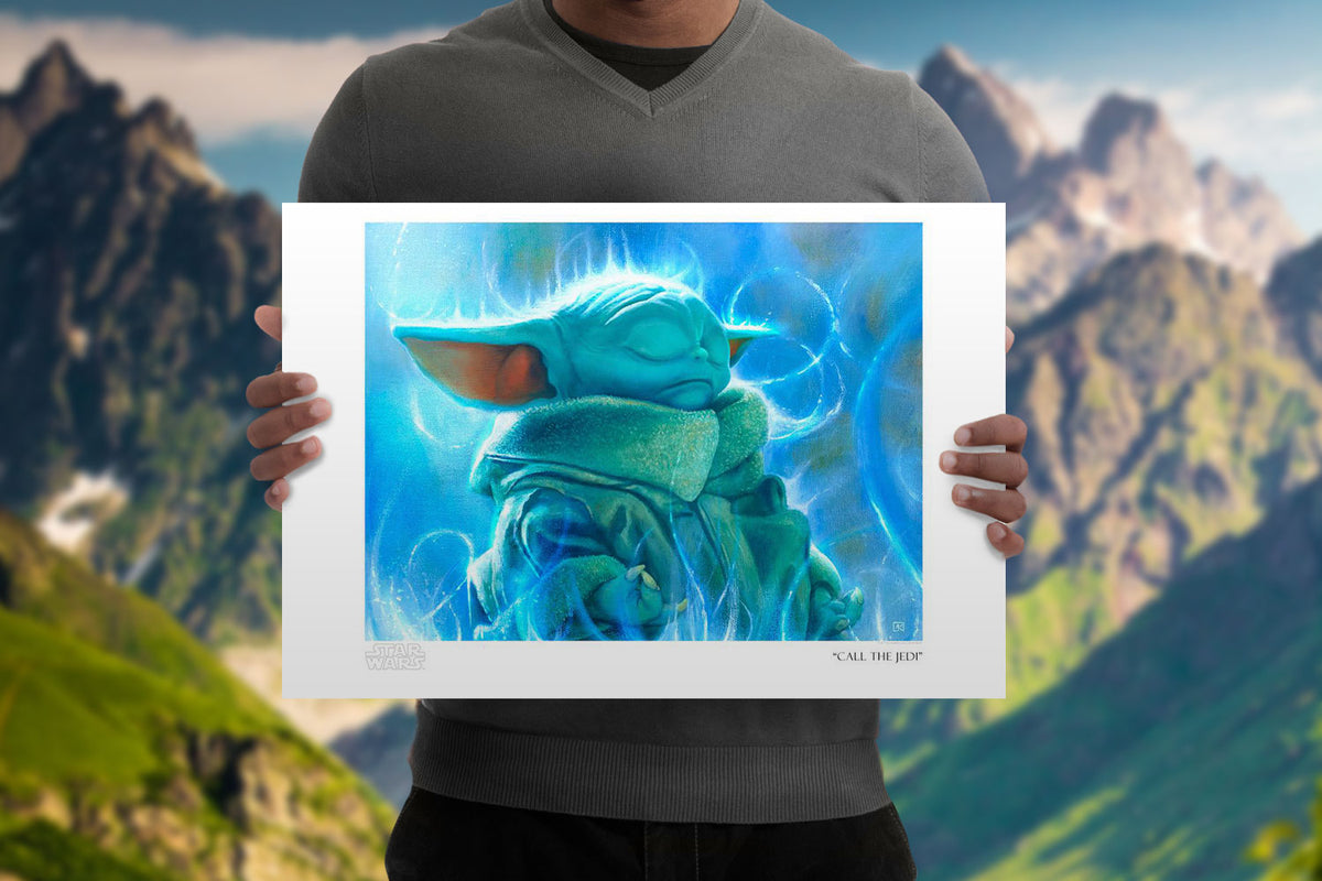 Call the Jedi Star Wars The Child Grogu Art Print