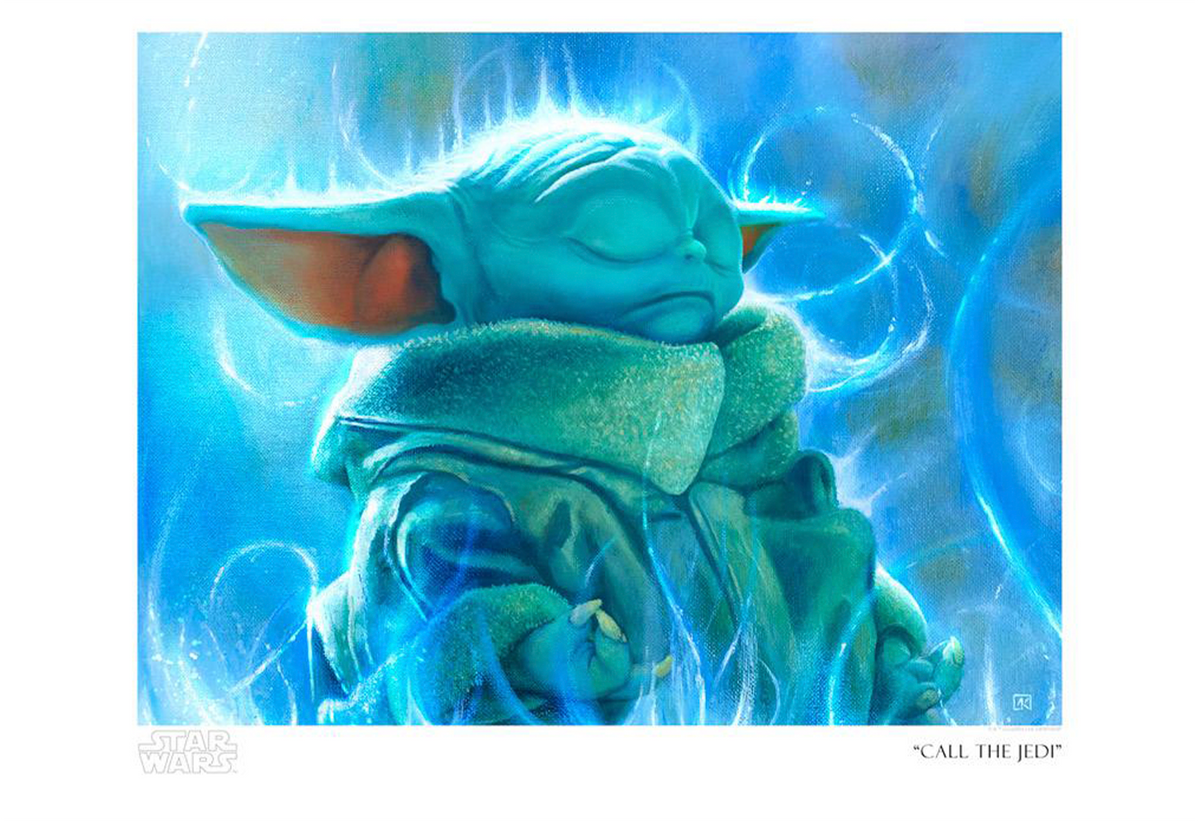 Call the Jedi Star Wars The Child Grogu Art Print