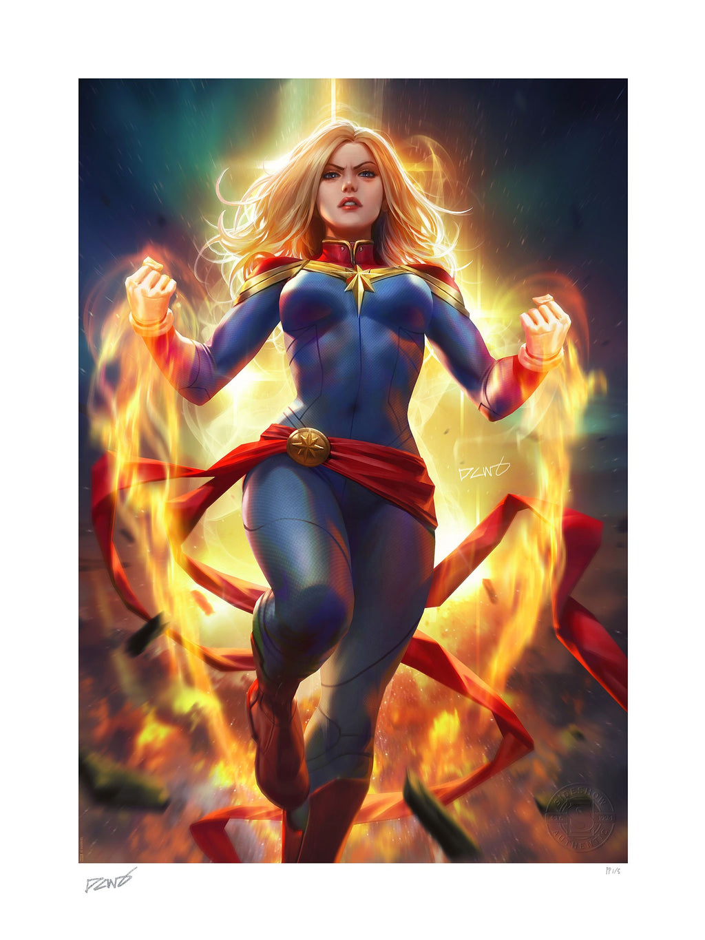 Captain Marvel Art Print