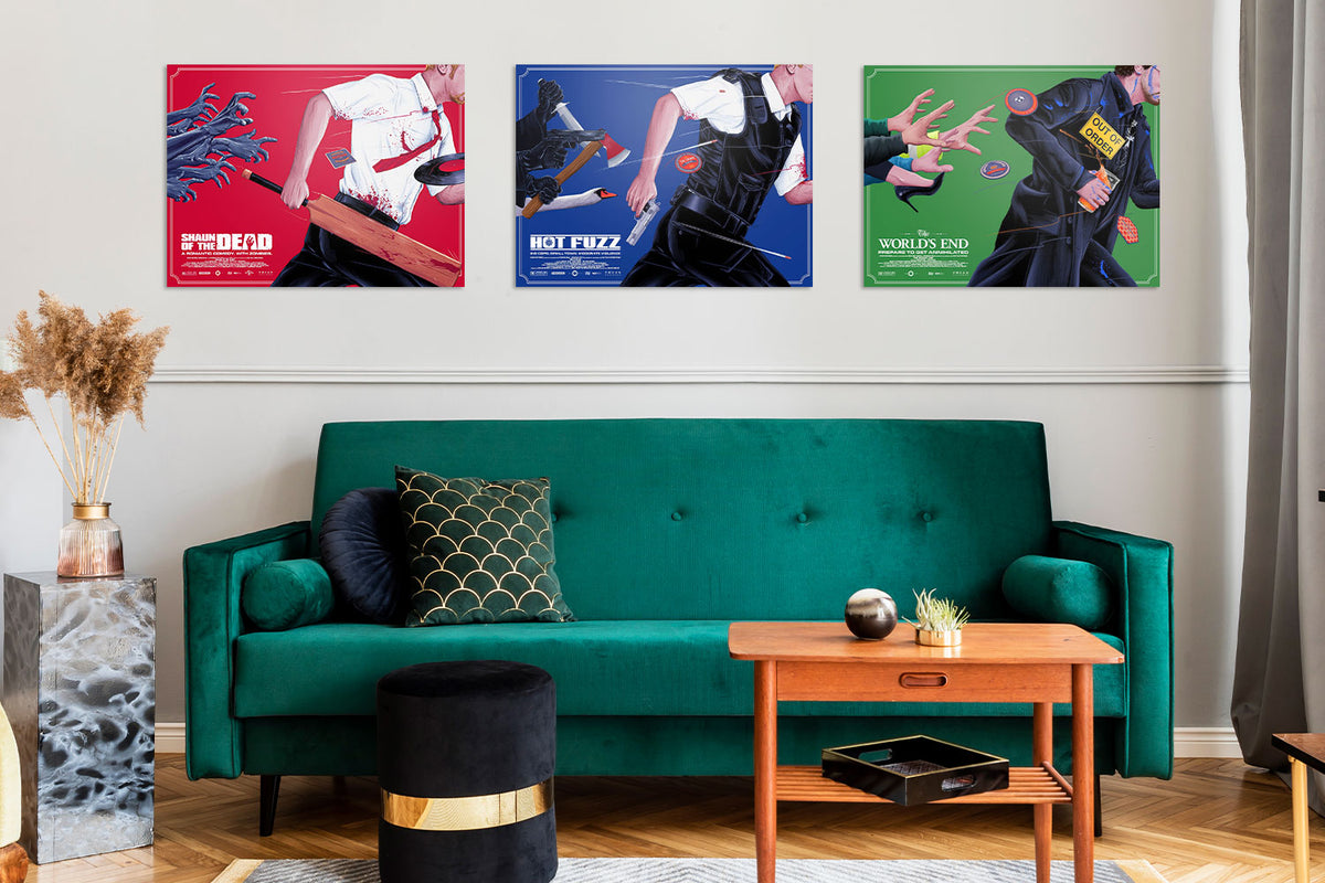 Cornetto Trilogy Set #2 Nicholas Angel Andy Knightley Art Print