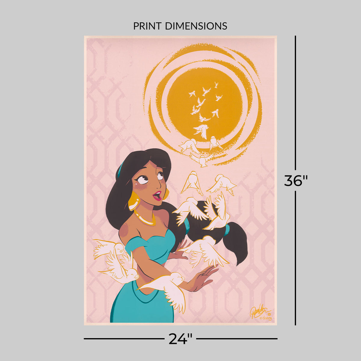 Aladdin Disney Princess Jasmine Art Print