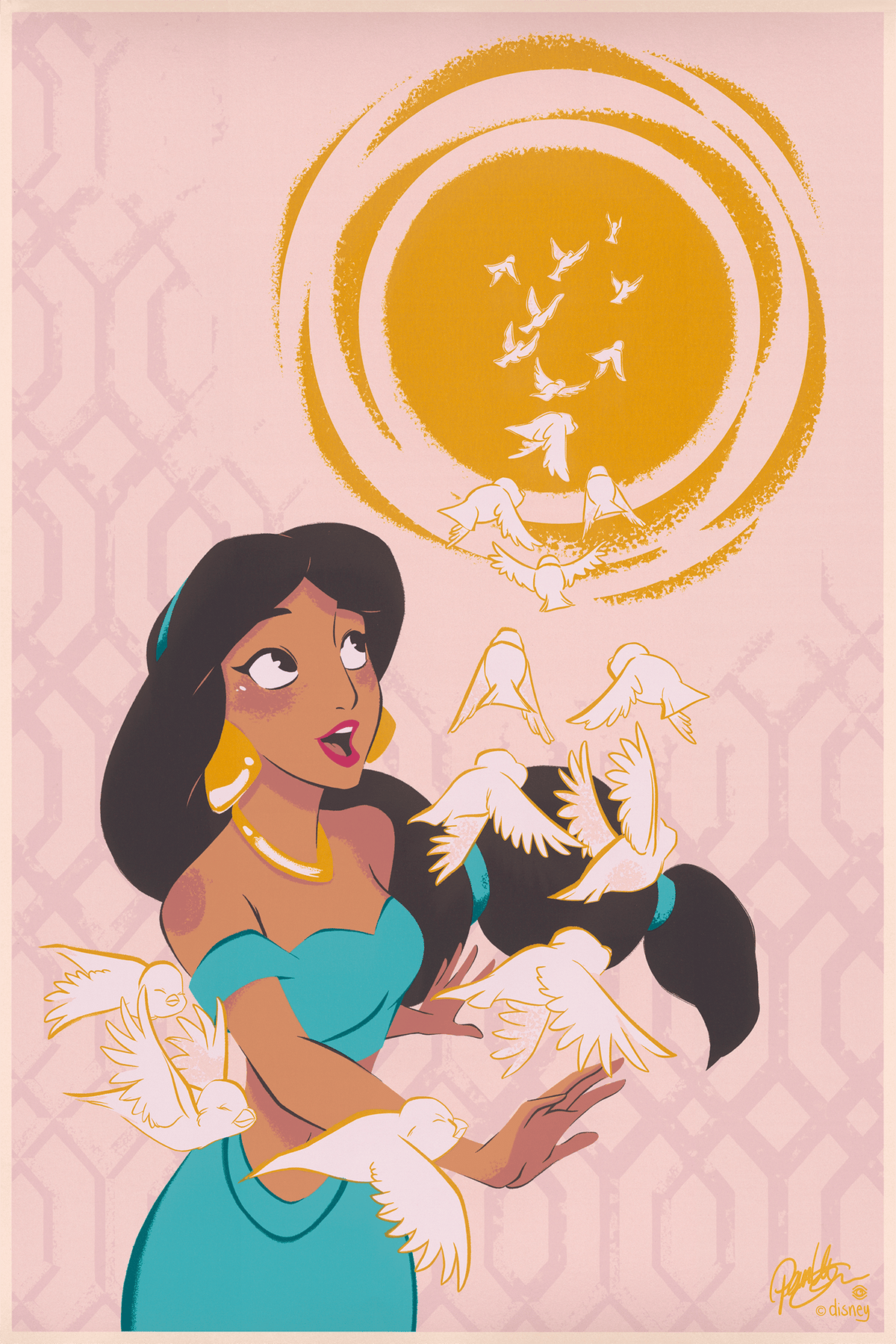 Aladdin Disney Princess Jasmine Art Print
