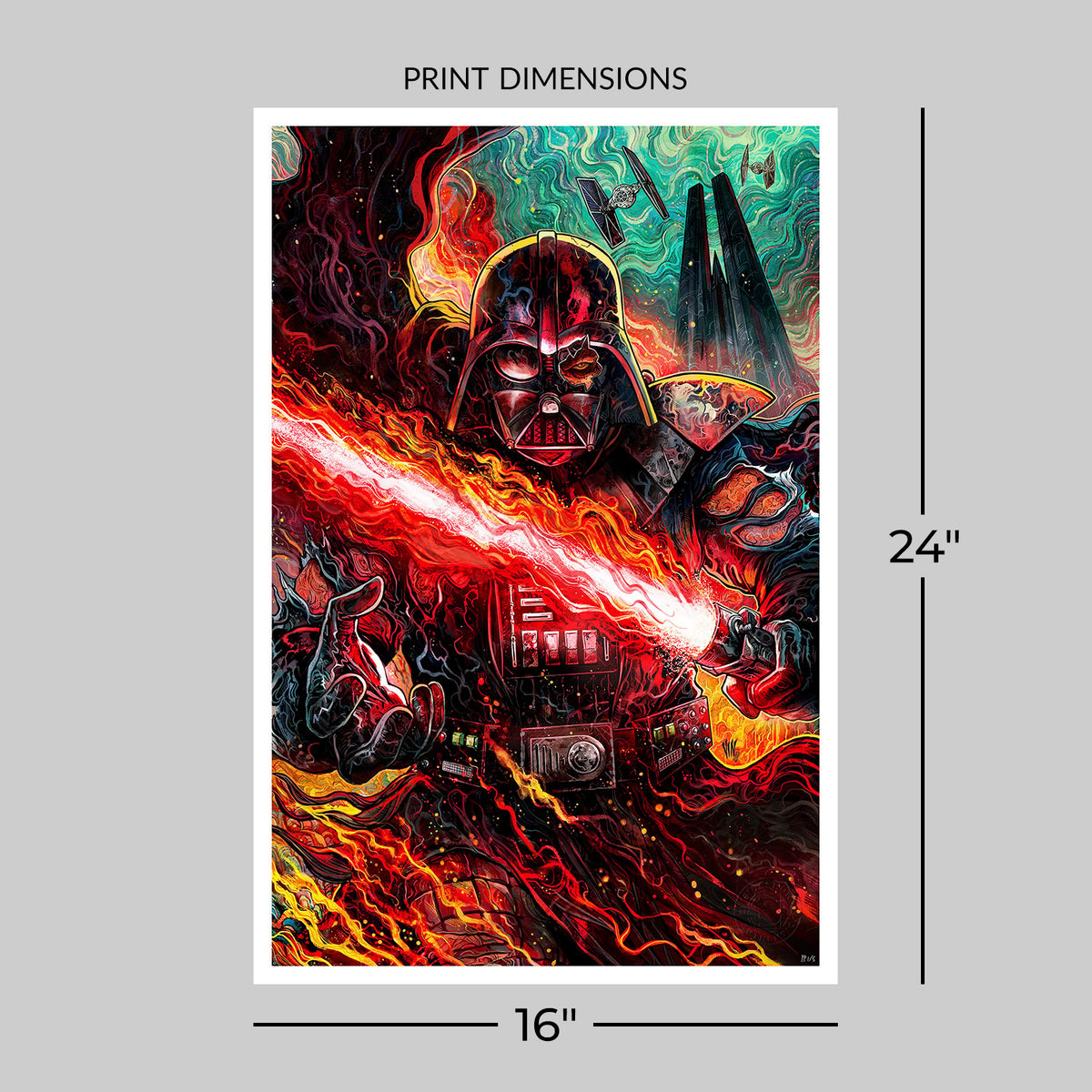 Darth Vader: Dark Lord's Fury Star Wars Art Print