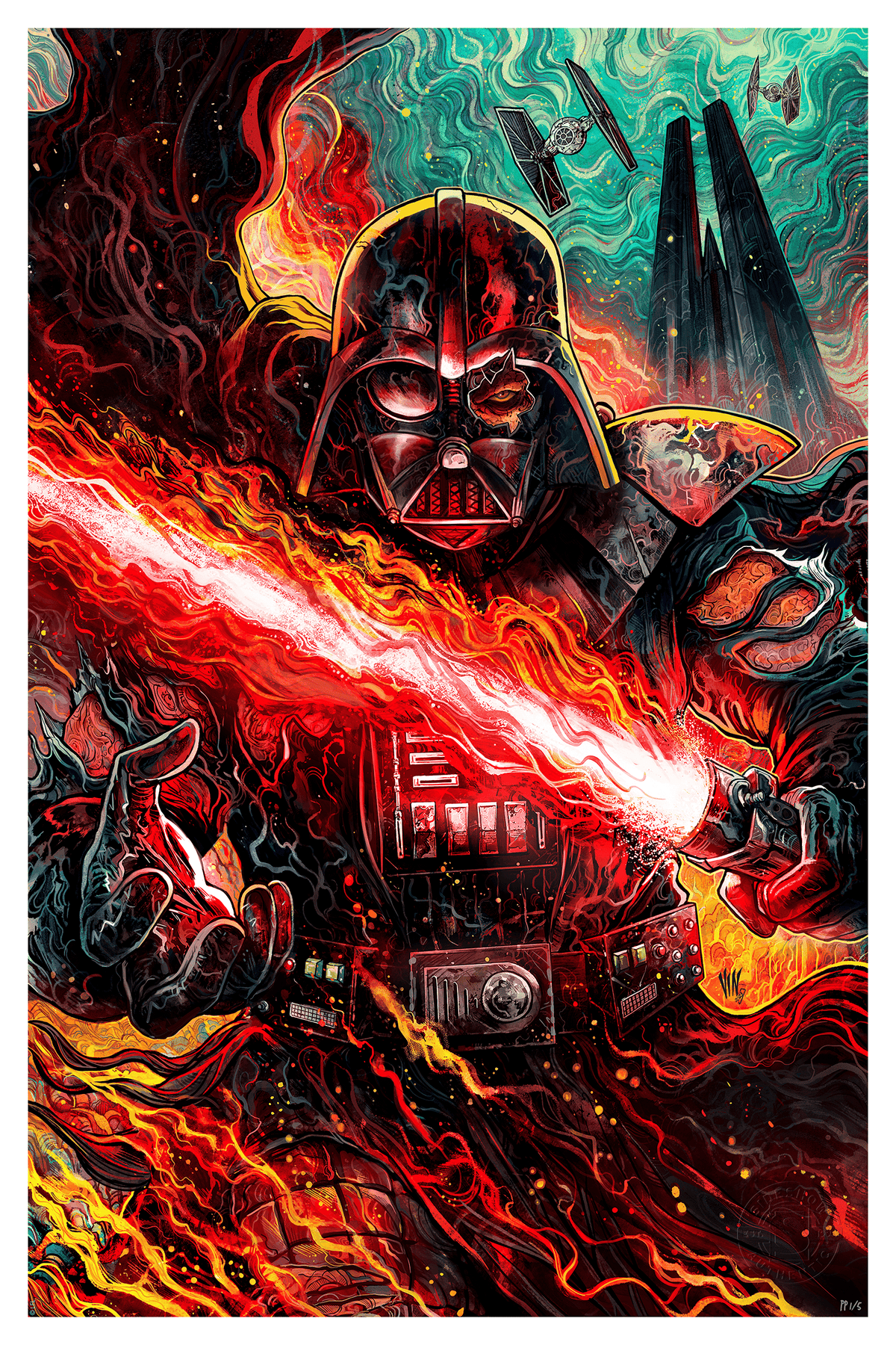 Darth Vader: Dark Lord's Fury Star Wars Art Print