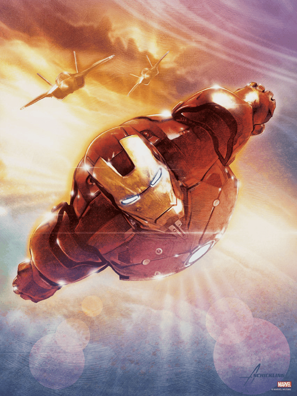 Direct Flight Marvel Iron Man Art Print