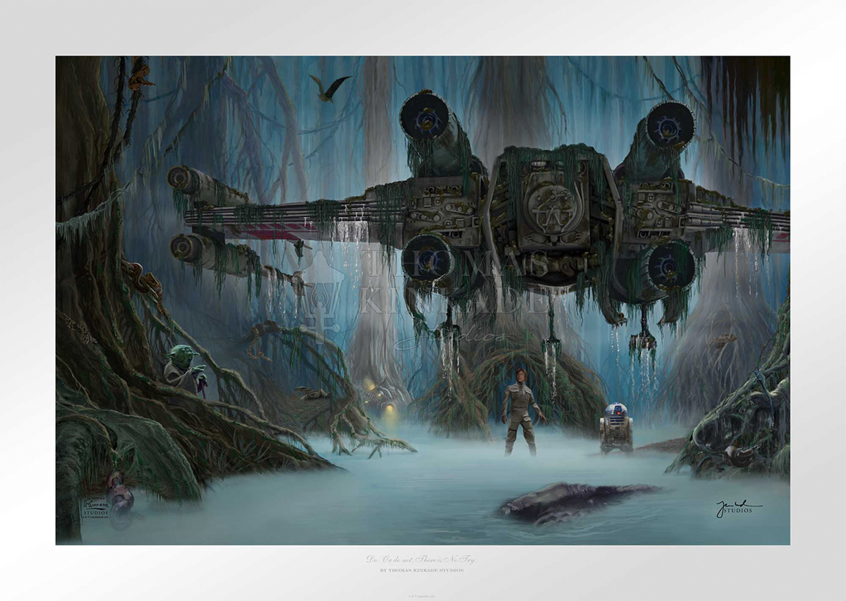 Do. Or do not. There is no try. Star Wars Luke Skywalker Yoda Art Print