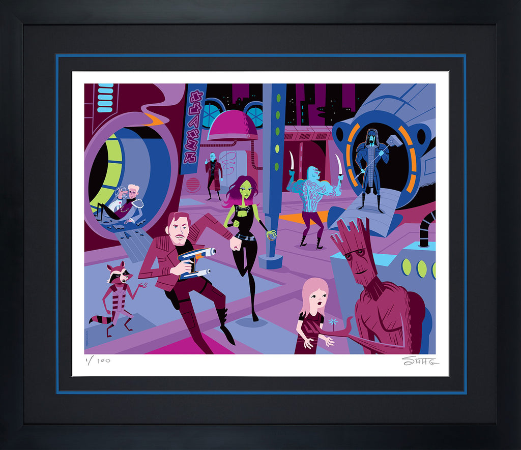 Downtown Knowhere Marvel Guardians of the Galaxy Art Print