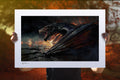 Dragon Cave 2 Greg Rutkowski Art Print