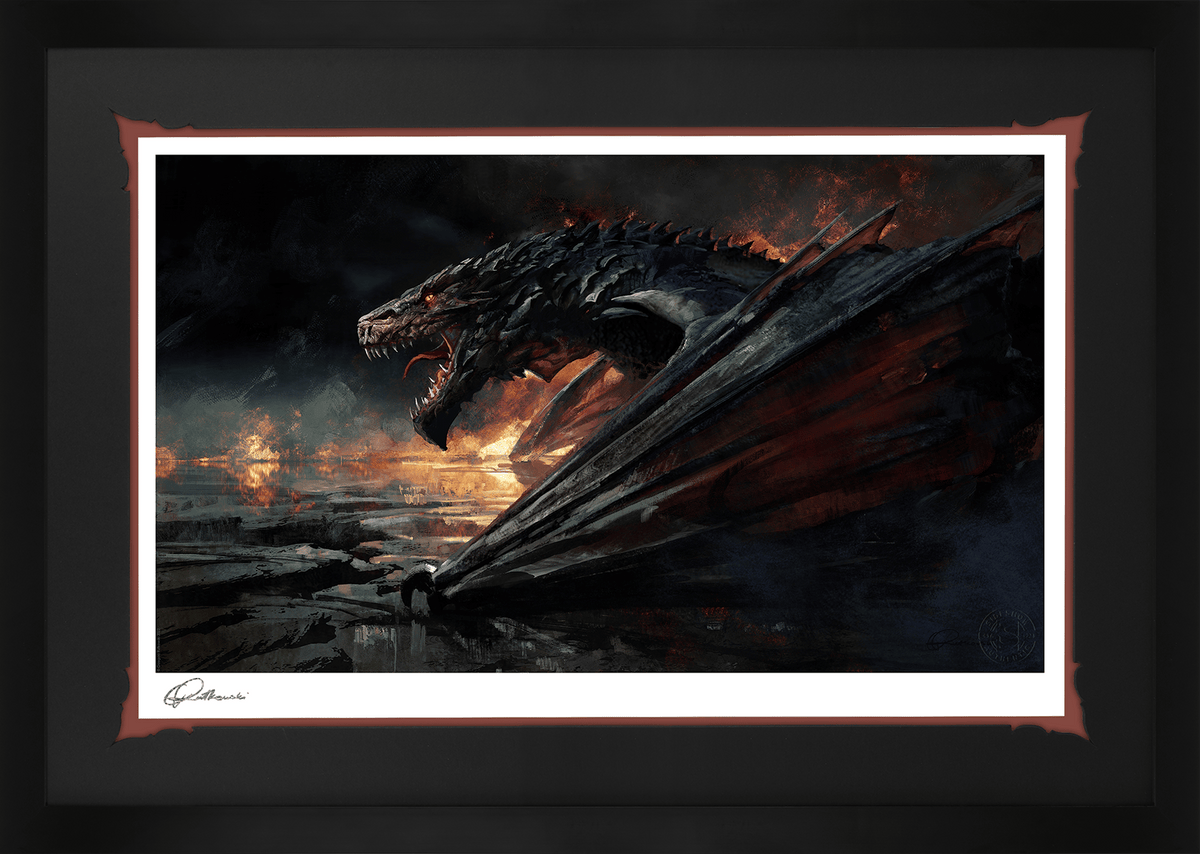 Dragon Cave 2 Greg Rutkowski Art Print