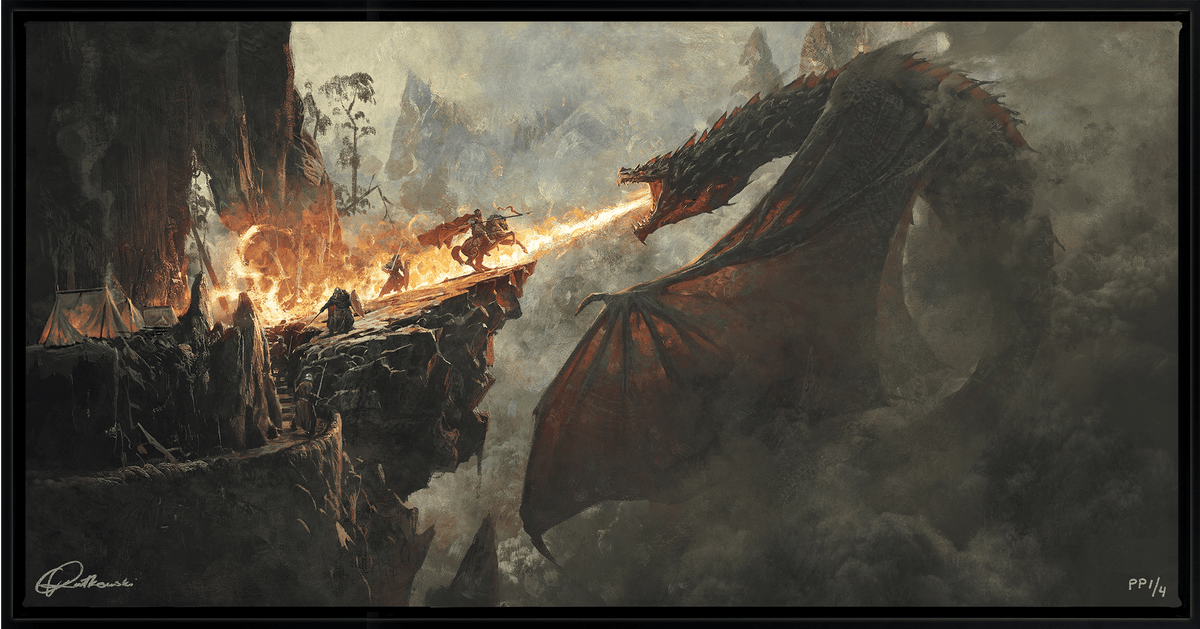 Dragon's Breath 2 Greg Rutkowski Art Print