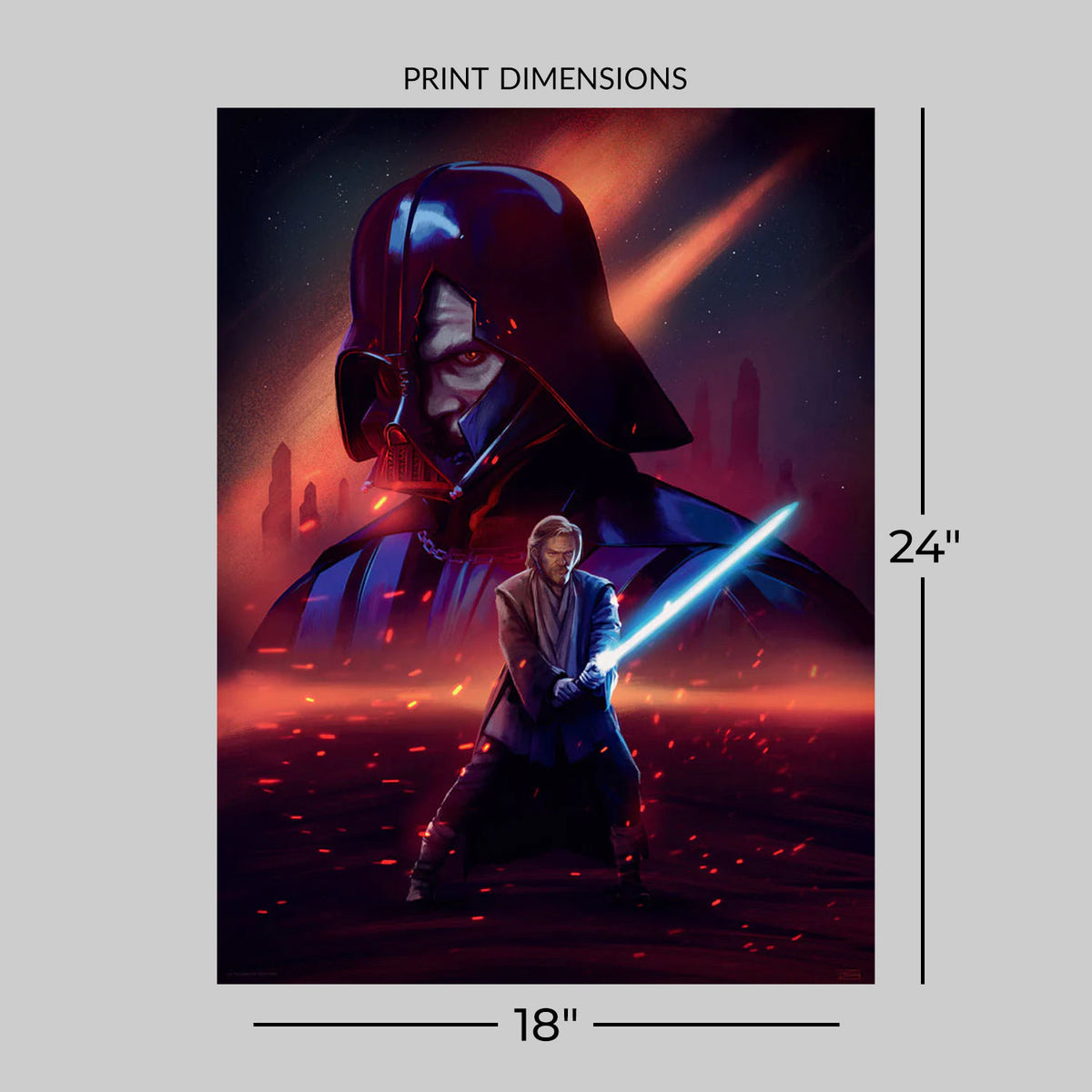 Embers of Masterhood Star Wars Art Print