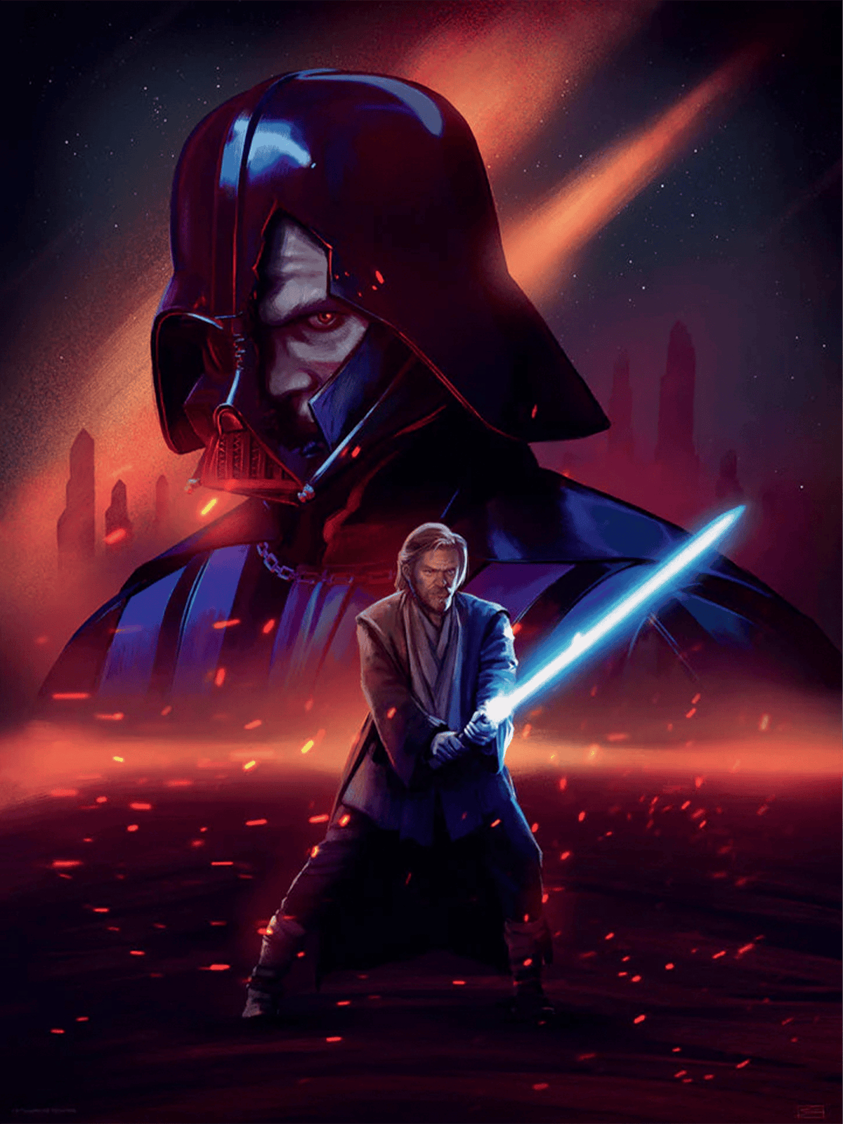 Embers of Masterhood Star Wars Art Print