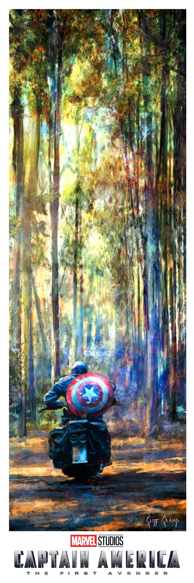 En Route Marvel Captain America Art Print