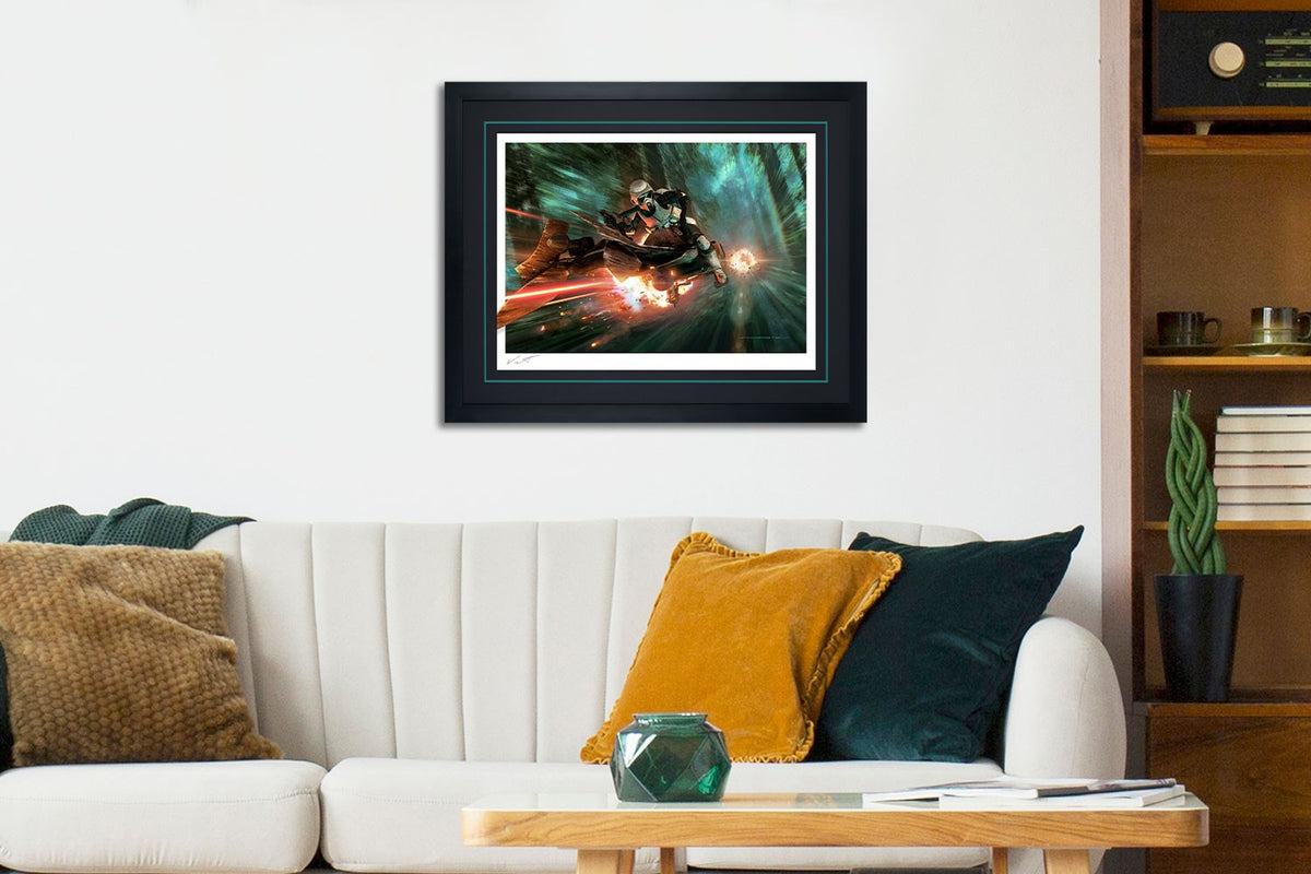 Endor Chase Star Wars Scout Trooper Art Print