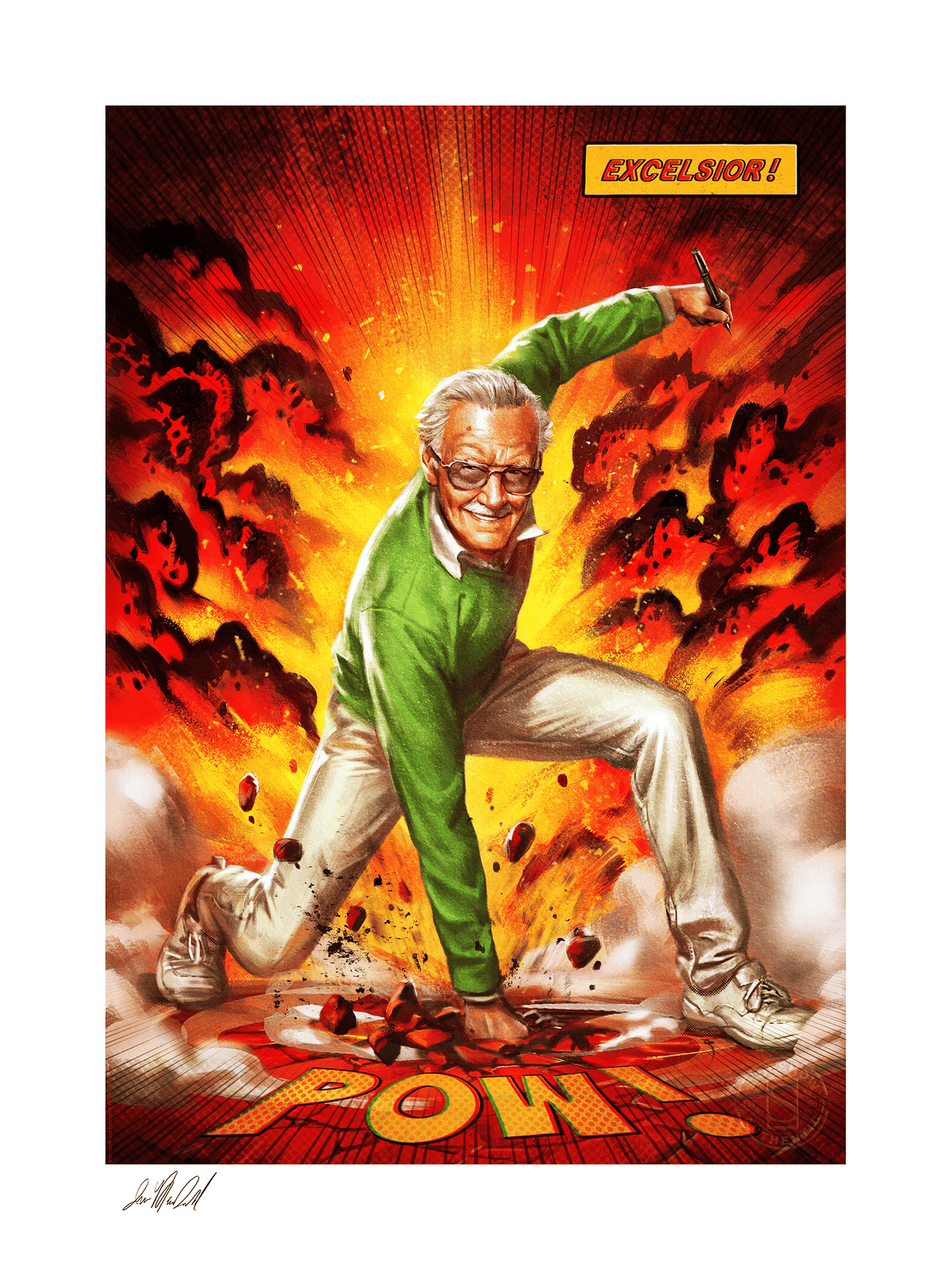 Excelsior! Stan Lee Art Print