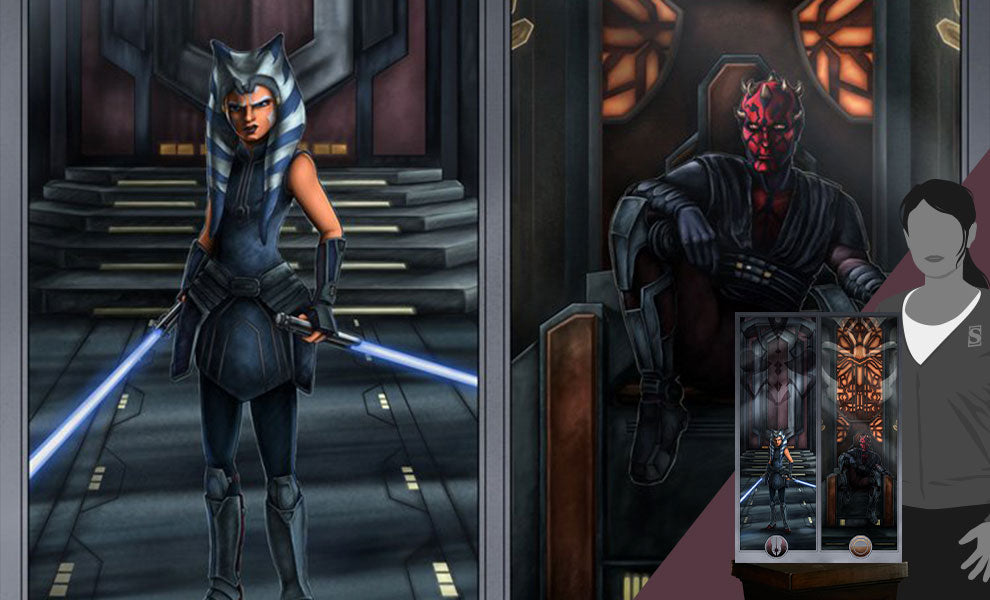 Face Off On Mandalore Star Wars Darth Maul Ahsoka Tano Art Print