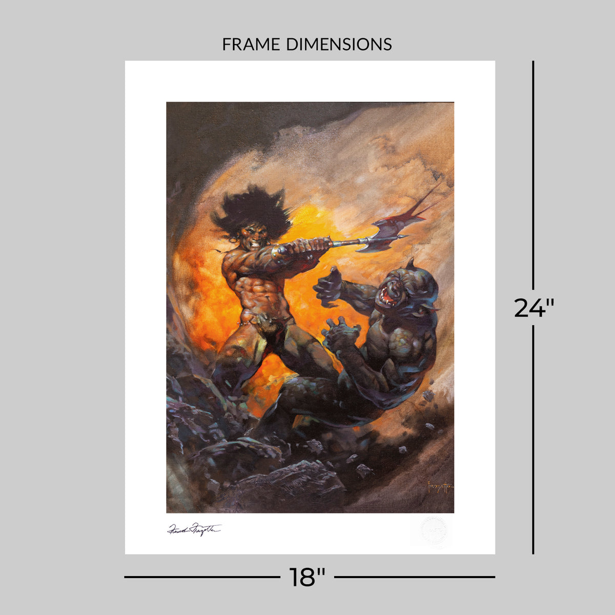 Barbarian with an Axe Frank Frazetta The Barbarian Art Print