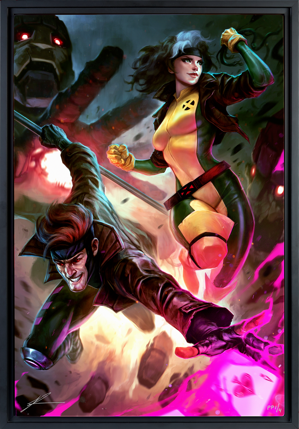 Gambit & Rogue Marvel Art Print