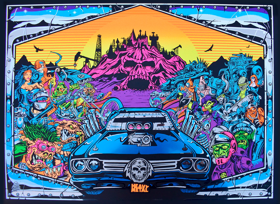 Heavy Metal ‘Burning Chrome’ Art Print