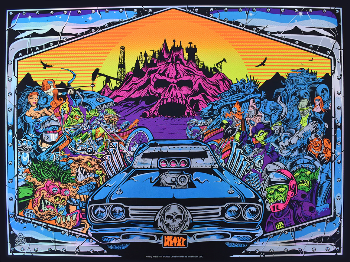 Heavy Metal ‘Burning Chrome’ Art Print