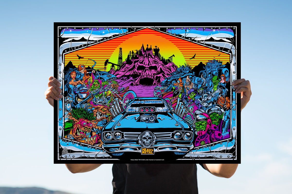 Heavy Metal ‘Burning Chrome’ Art Print