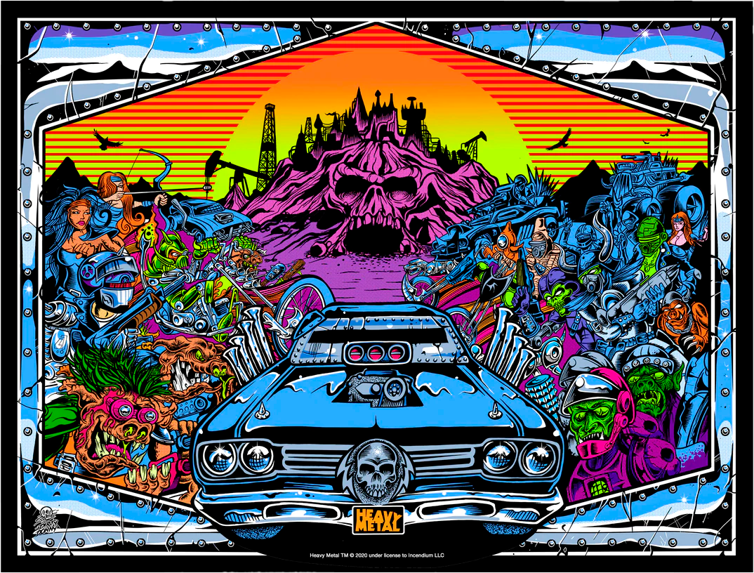 Heavy Metal ‘Burning Chrome’ Art Print