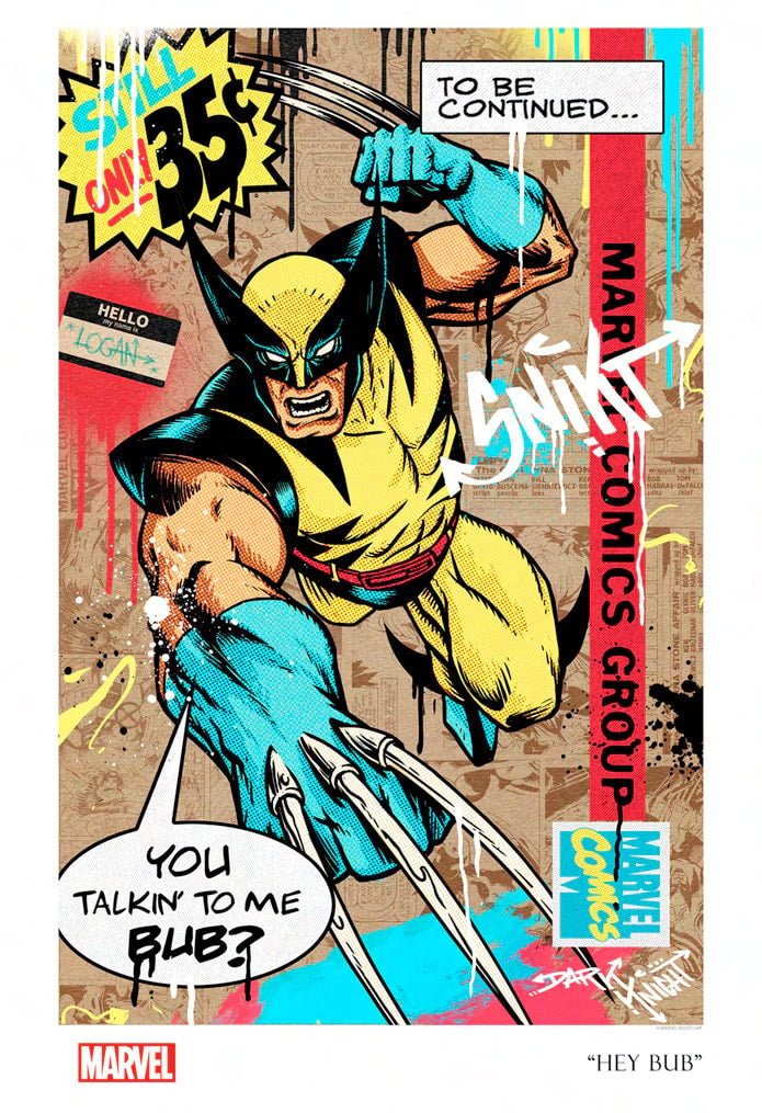 Hey Bub Marvel Wolverine Art Print