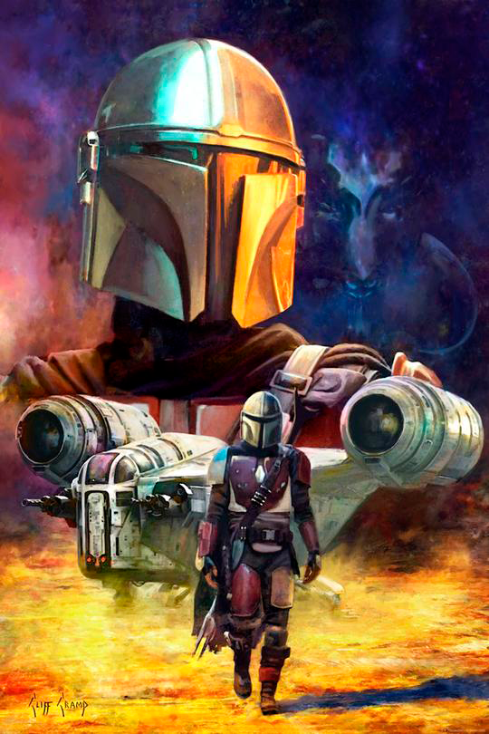 Hunter and Prey Star Wars The Mandalorian Art Print