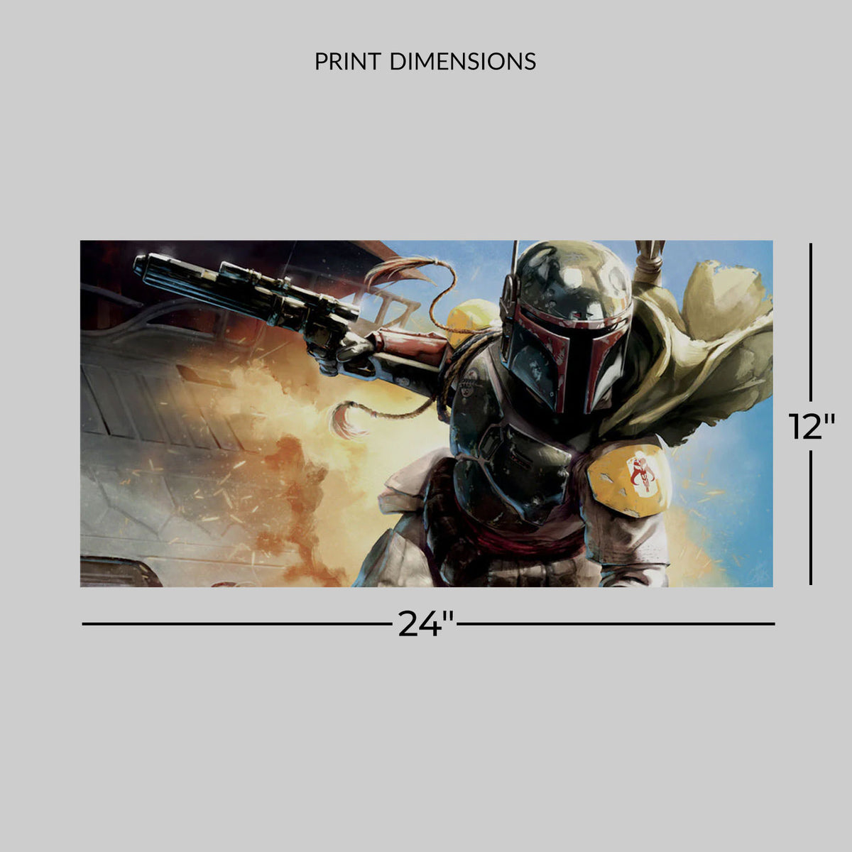 Khetanna's Last Flight Star Wars Boba Fett Art Print