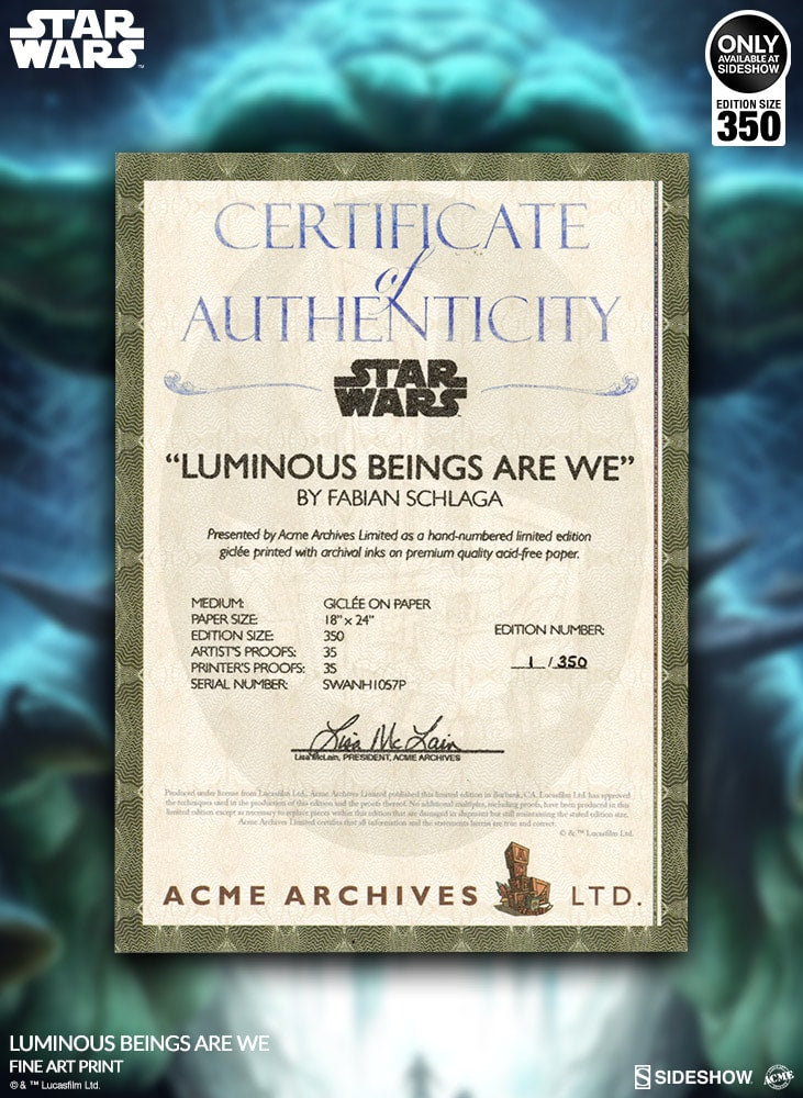 Luminous Beings Are We Star Wars Yoda Art Print