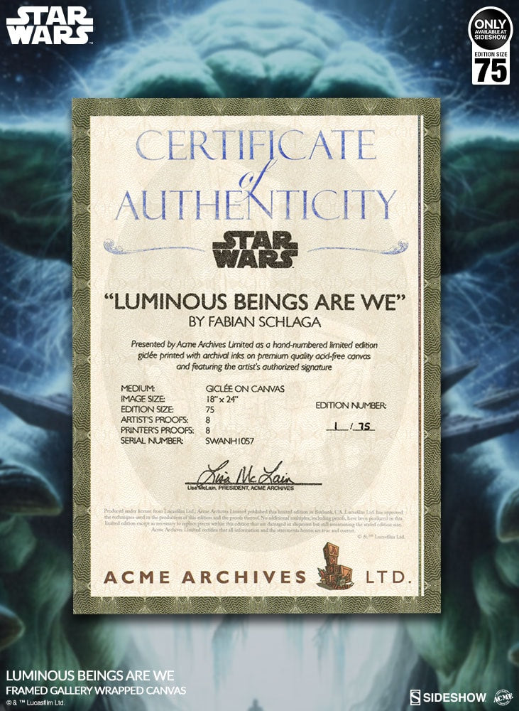 Luminous Beings Are We Star Wars Yoda Art Print