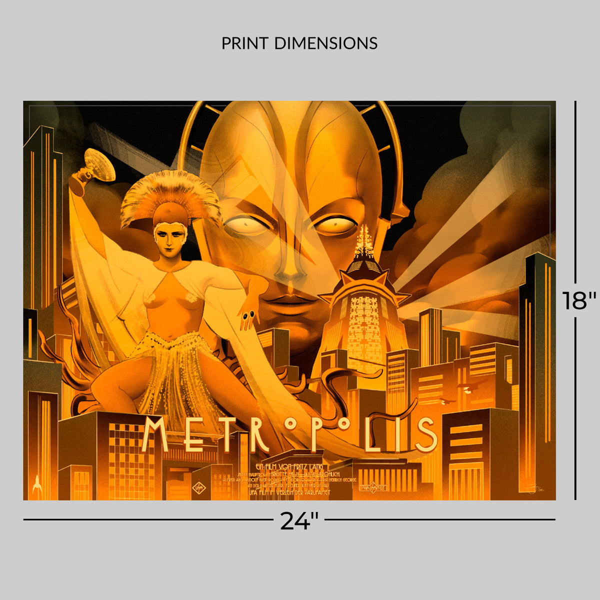 Metropolis Screenprint Movie Poster