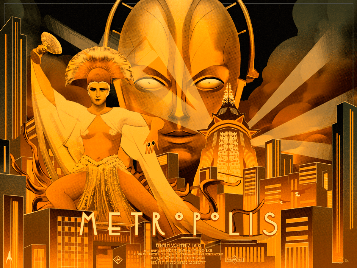 Metropolis Screenprint Movie Poster