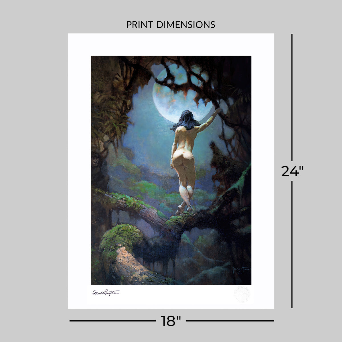 Moon's Rapture Frank Frazetta Art Print