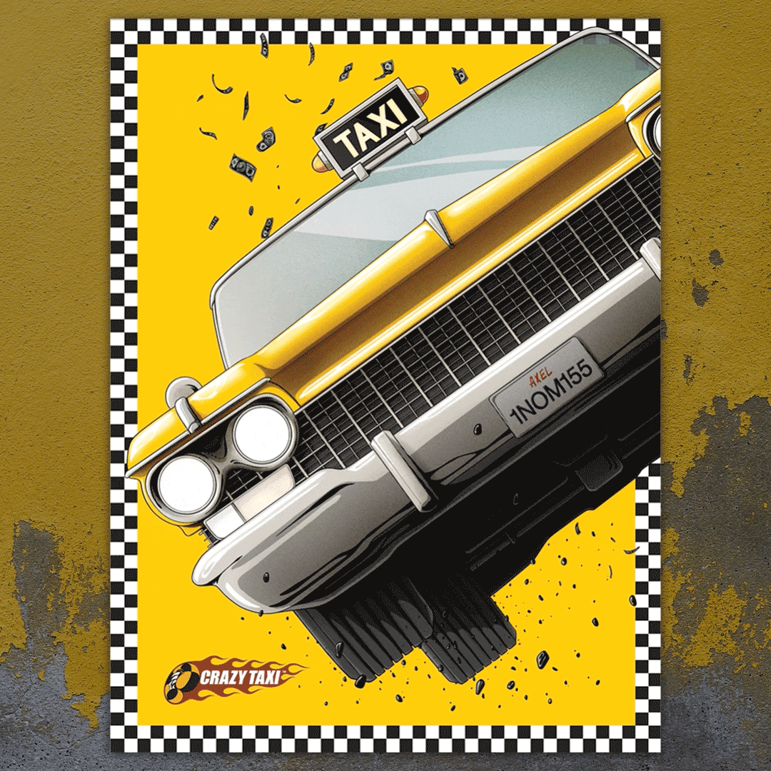 Crazy Taxi Art Print