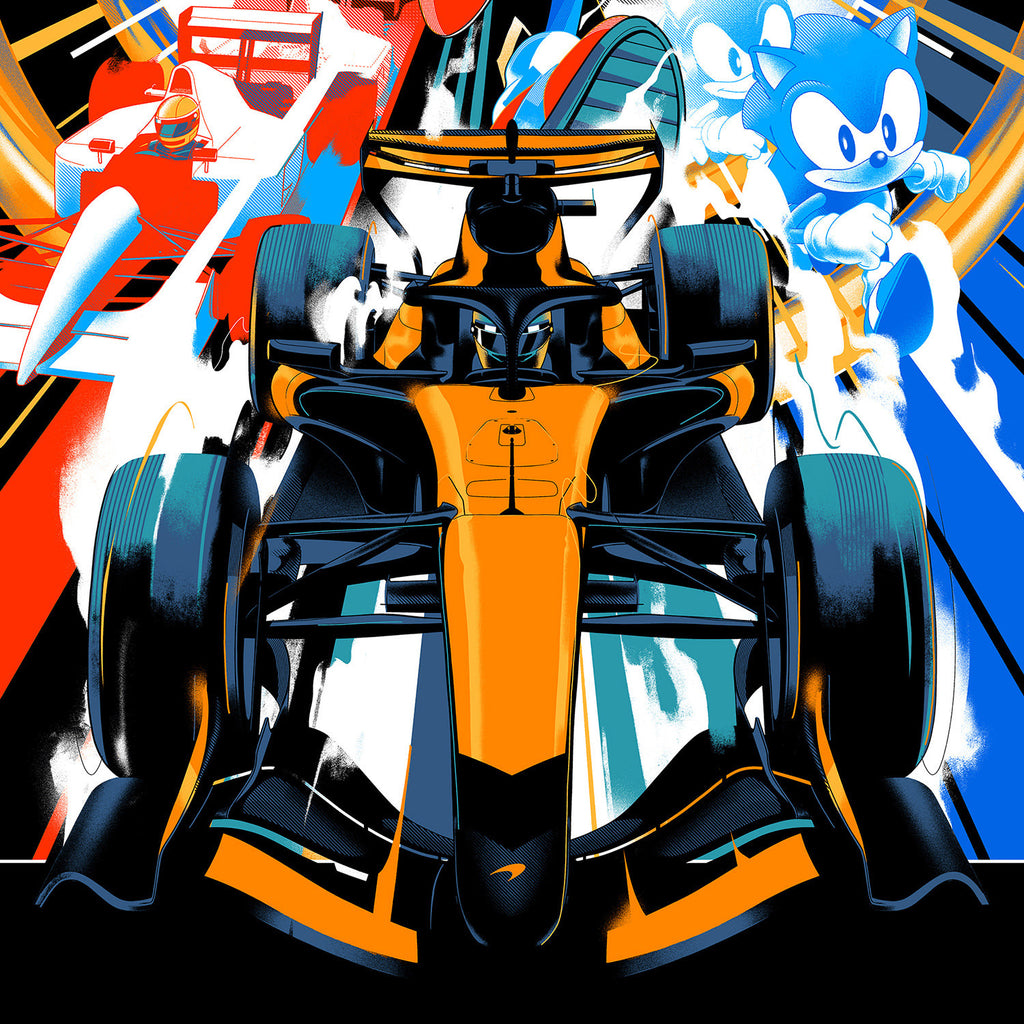 McLaren Racing X Sonic the Hedgehog 1000GP Art Print