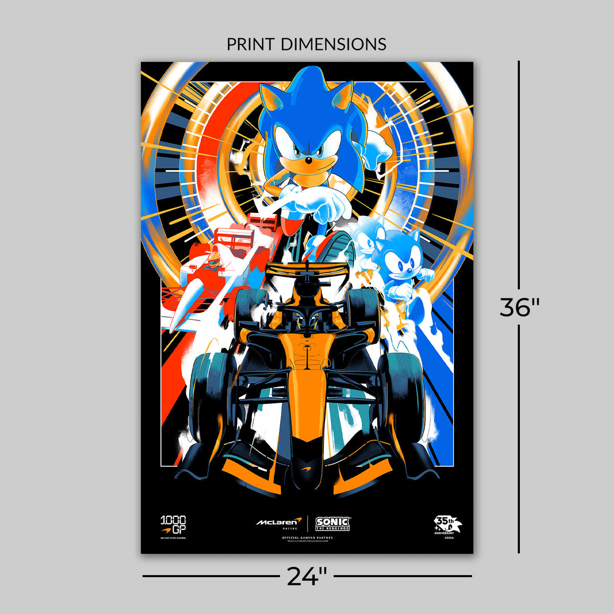 McLaren Racing X Sonic the Hedgehog 1000GP Art Print