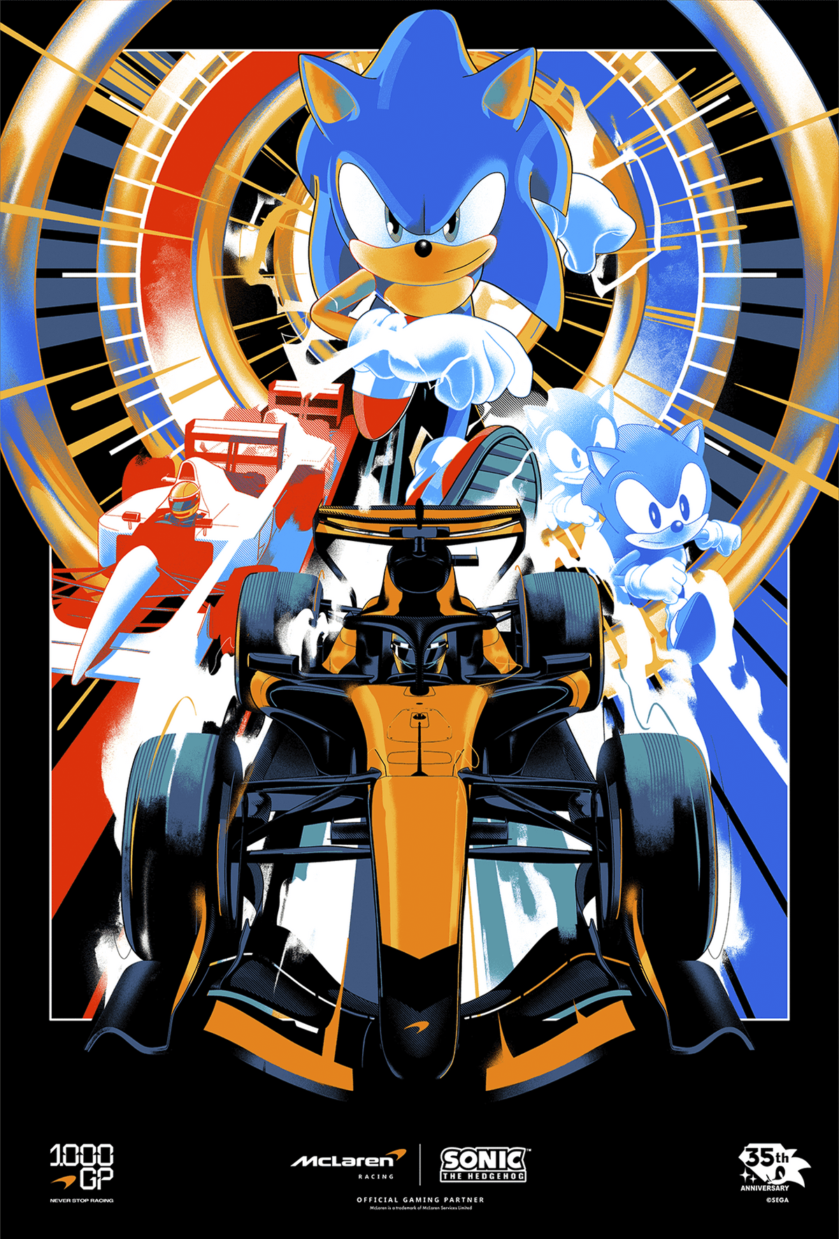 McLaren Racing X Sonic the Hedgehog 1000GP Art Print