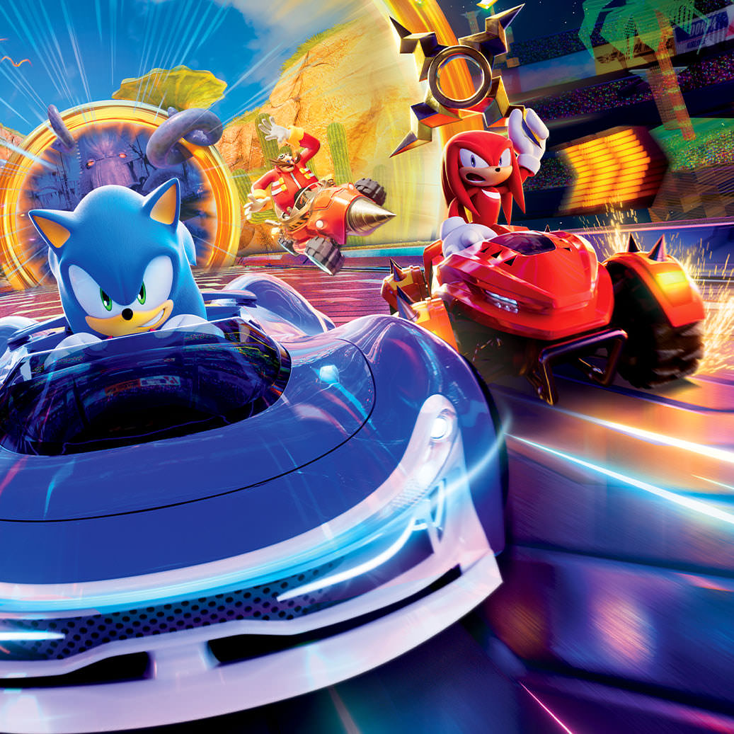Sonic Racing: CrossWorlds Official Key-Art (Holographic Foil) Sonic the Hedgehog Art Print