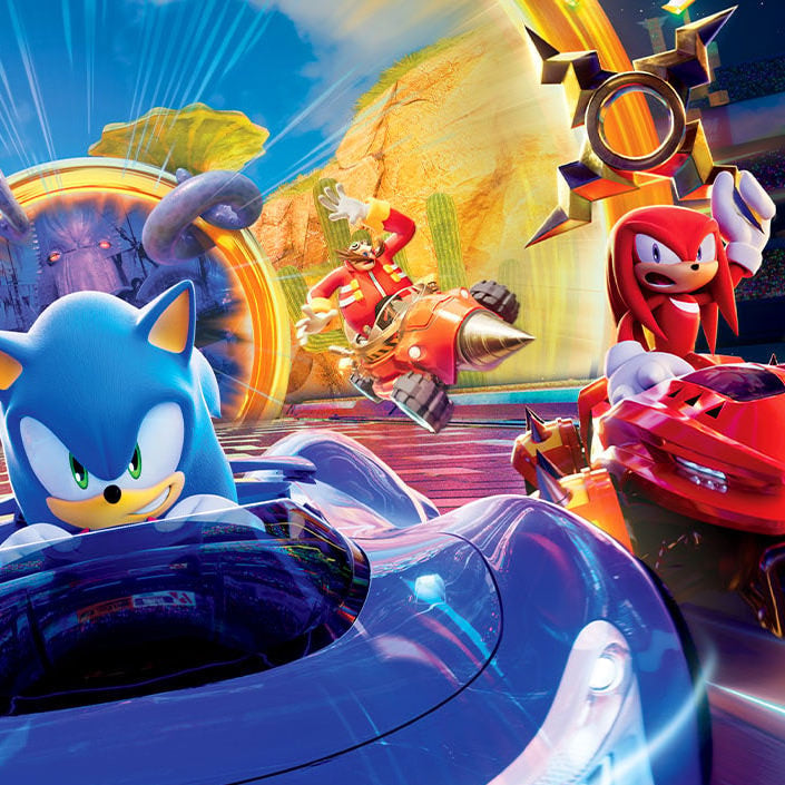 Sonic Racing: CrossWorlds Official Key-Art (Holographic Foil) Sonic the Hedgehog Art Print