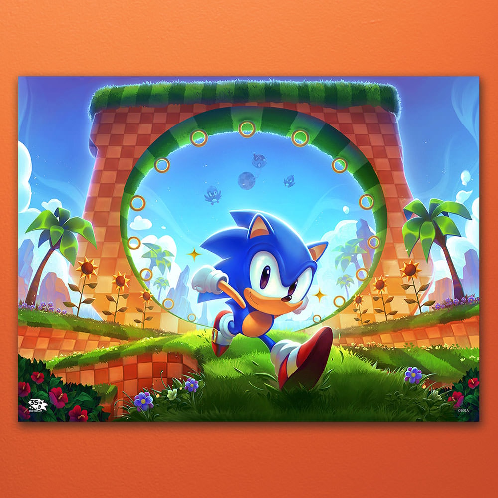 Sonic the Hedgehog: First Loop-de-Loop Art Print