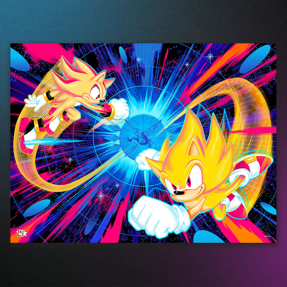 Sonic the Hedgehog: Live and Learn Sonic Shadow Art Print