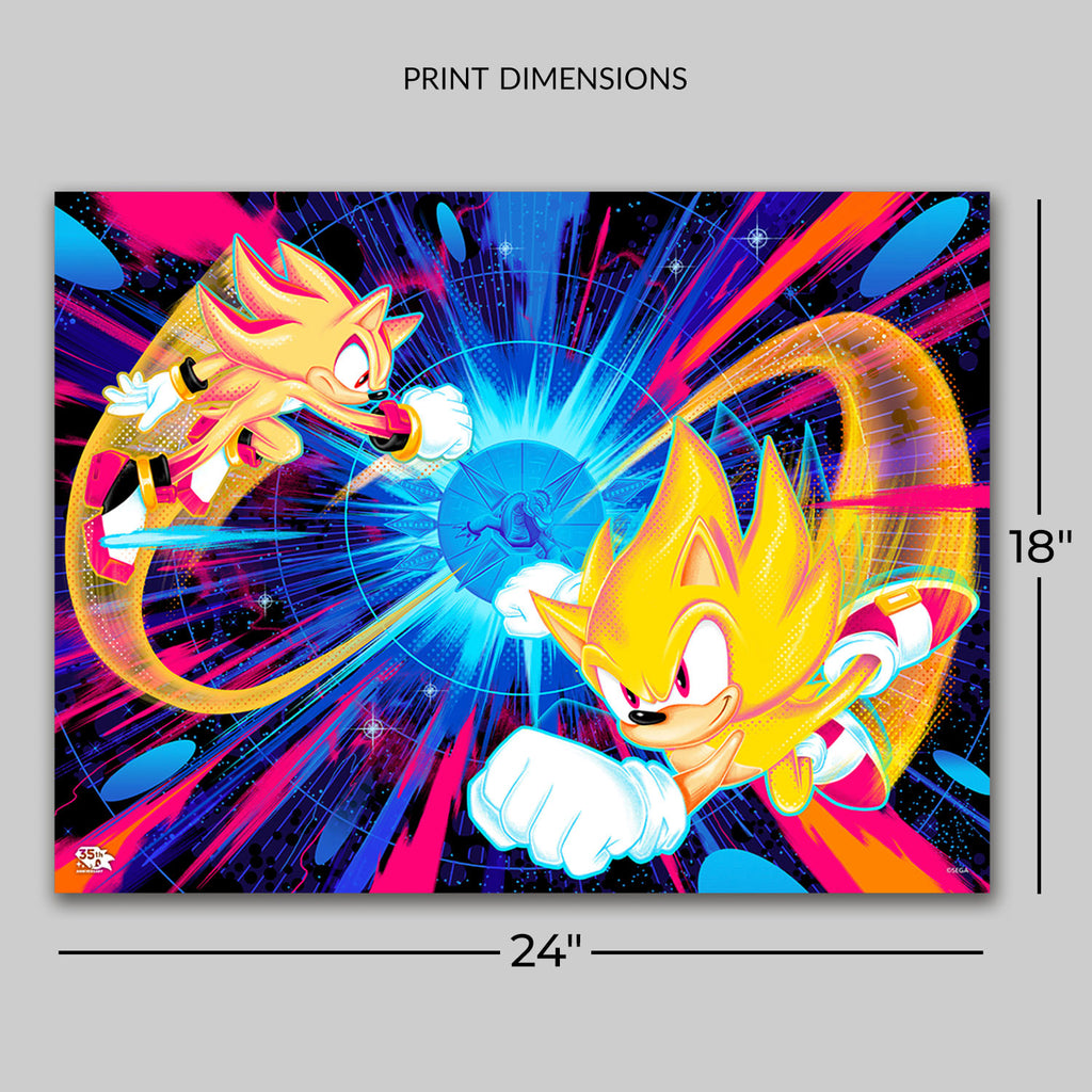 Sonic the Hedgehog: Live and Learn Sonic Shadow Art Print