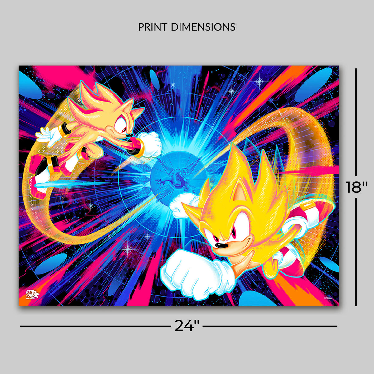 Sonic the Hedgehog: Live and Learn Sonic Shadow Art Print
