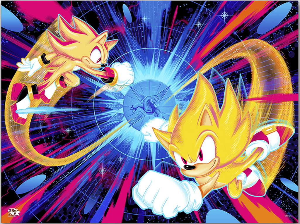 Sonic the Hedgehog: Live and Learn Sonic Shadow Art Print