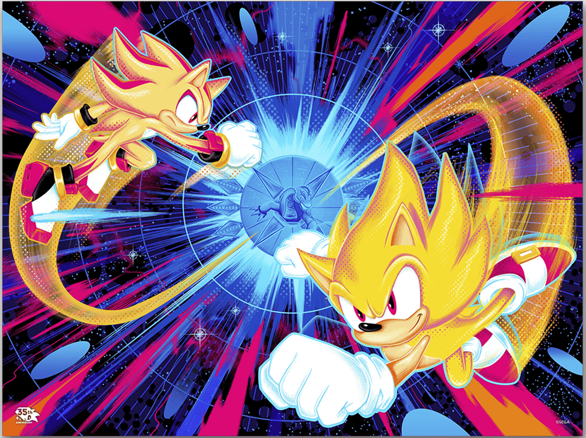 Sonic the Hedgehog: Live and Learn Sonic Shadow Art Print